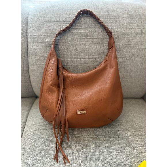 Joes Jeans Chelsea leather hobo in chestnut - Picture 1 of 10
